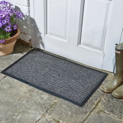 Outdoor Opti Mat Door Mat Anthracite Striped Rubber Back 75 X 45cm